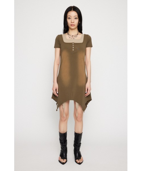 LAGUA GEM（ラグアジェム）の「WASH 2PIECE ミニワンピース（ワンピース・レディース・ブラック/カーキ/グレー・SMALL/MEDIUM）」の22枚目の写真