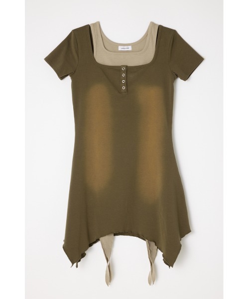 LAGUA GEM（ラグアジェム）の「WASH 2PIECE ミニワンピース（ワンピース・レディース・ブラック/カーキ/グレー・SMALL/MEDIUM）」の21枚目の写真