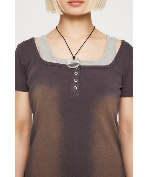 LAGUA GEM（ラグアジェム）の「WASH 2PIECE ミニワンピース（ワンピース・レディース・ブラック/カーキ/グレー・SMALL/MEDIUM）」の14枚目の写真