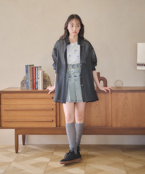 earth music&ecology（アースミュージックアンドエコロジー）の「アソートロマンティックグラフィックT（Tシャツ/カットソー・レディース・ダークグレー/ミント/オフホワイト・FREE）」の14枚目の写真