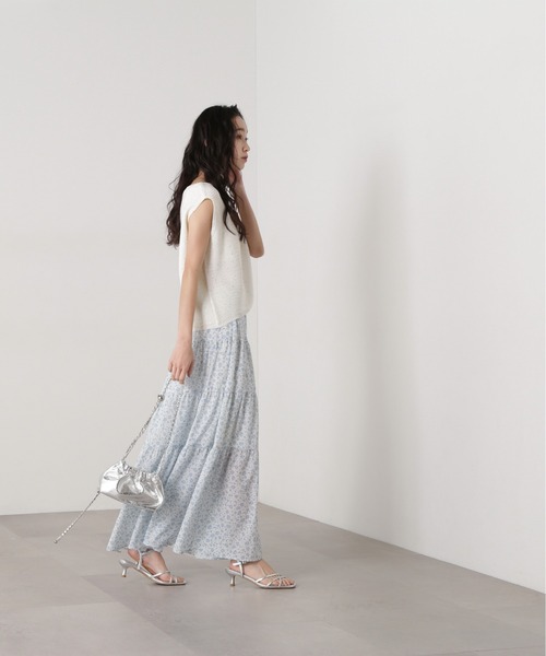 N.(N. Natural Beauty Basic)(エヌエヌナチュラルビューティーベーシック)の「スパンコールノースリーブニット(ニット/セーター・レディース・オフホワイト/ブラウン/ピンク・MEDIUM)」の22枚目の写真