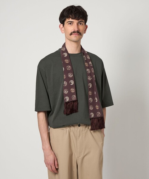 Steven Alan（スティーブンアラン）の「＜Steven Alan＞ サイロ ボーダー クルーネック Tシャツ NARROW（Tシャツ/カットソー・メンズ・ダークグレー/ネイビー/オフホワイト・S/M/L/XL）」の2枚目の写真