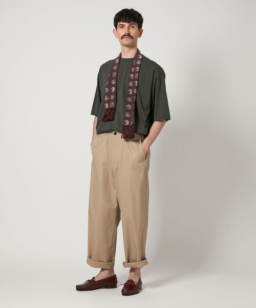 Steven Alan（スティーブンアラン）の「＜Steven Alan＞ サイロ ボーダー クルーネック Tシャツ NARROW（Tシャツ/カットソー・メンズ・ダークグレー/ネイビー/オフホワイト・S/M/L/XL）」の10枚目の写真