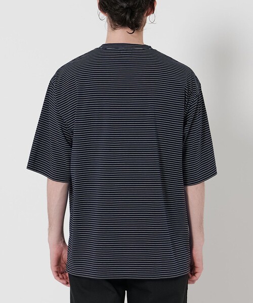 Steven Alan（スティーブンアラン）の「＜Steven Alan＞ サイロ ボーダー クルーネック Tシャツ NARROW（Tシャツ/カットソー・メンズ・ダークグレー/ネイビー/オフホワイト・S/M/L/XL）」の13枚目の写真