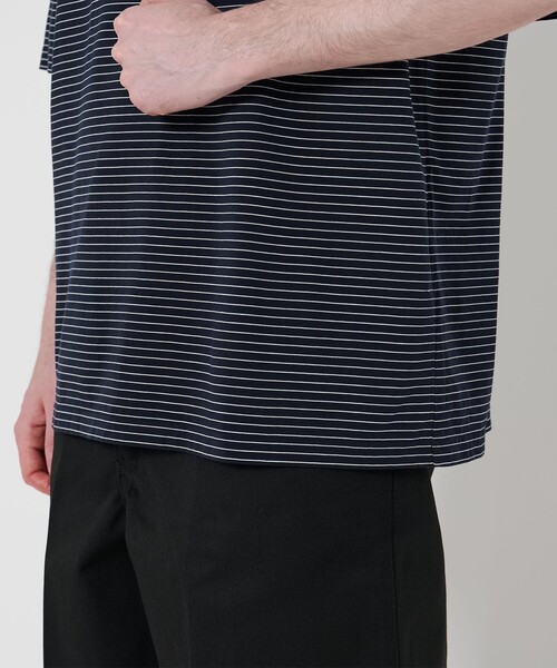 Steven Alan（スティーブンアラン）の「＜Steven Alan＞ サイロ ボーダー クルーネック Tシャツ NARROW（Tシャツ/カットソー・メンズ・ダークグレー/ネイビー/オフホワイト・S/M/L/XL）」の16枚目の写真