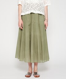 cloenc | 【手洗い可】コットンシアーフレアスカート(スカート)