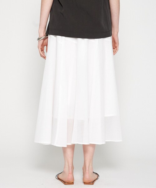 cloenc（クロエンス）の「【手洗い可】コットンシアーフレアスカート（スカート・レディース・ブラック/オリーブ/ホワイト・01/02）」の14枚目の写真