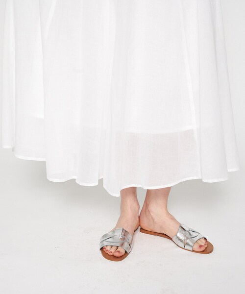 cloenc（クロエンス）の「【手洗い可】コットンシアーフレアスカート（スカート・レディース・ブラック/オリーブ/ホワイト・01/02）」の13枚目の写真