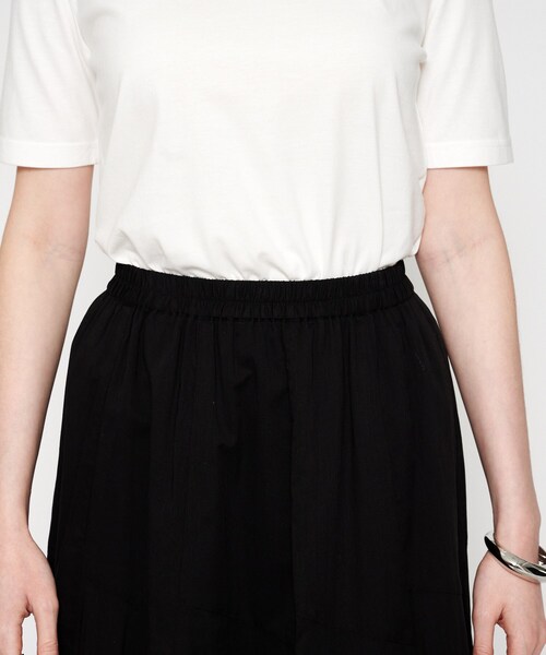 cloenc（クロエンス）の「【手洗い可】コットンシアーフレアスカート（スカート・レディース・ブラック/オリーブ/ホワイト・01/02）」の9枚目の写真