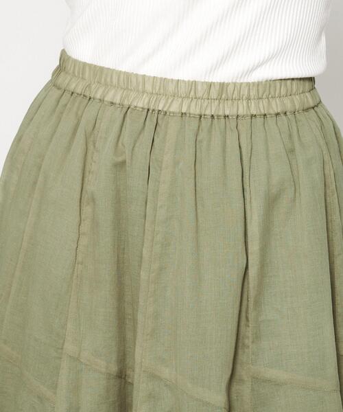 cloenc（クロエンス）の「【手洗い可】コットンシアーフレアスカート（スカート・レディース・ブラック/オリーブ/ホワイト・01/02）」の4枚目の写真