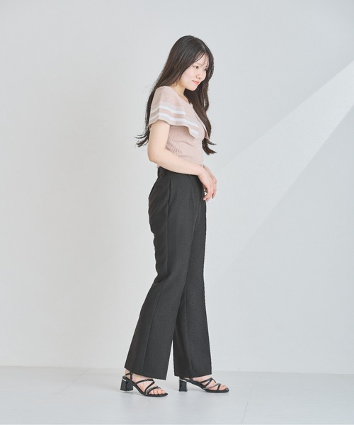 MISCH MASCH(ミッシュマッシュ)の「ボーダージャガード2wayケープニット(ニット/セーター・レディース・ホワイト/ベージュ/ブラック・フリ-)」の18枚目の写真