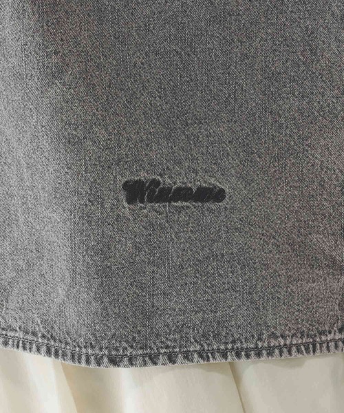 GLOBAL WORK（グローバルワーク）の「GOODデニムシャツ半袖/288639（シャツ/ブラウス・レディース・グレー系その他5/ブルー系その他6/ブルー系その他3・MEDIUM/LARGE）」の6枚目の写真