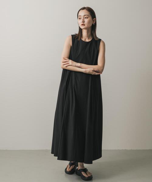 SENSE OF PLACE by URBAN RESEARCH（センスオブプレイスバイアーバンリサーチ）の「4WAYストレッチテントラインワンピース（ワンピース・レディース・ブラック/ベージュ/カーキ・ONE/S）」の11枚目の写真