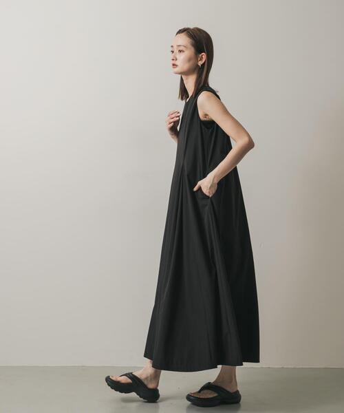 SENSE OF PLACE by URBAN RESEARCH（センスオブプレイスバイアーバンリサーチ）の「4WAYストレッチテントラインワンピース（ワンピース・レディース・ブラック/ベージュ/カーキ・ONE/S）」の16枚目の写真
