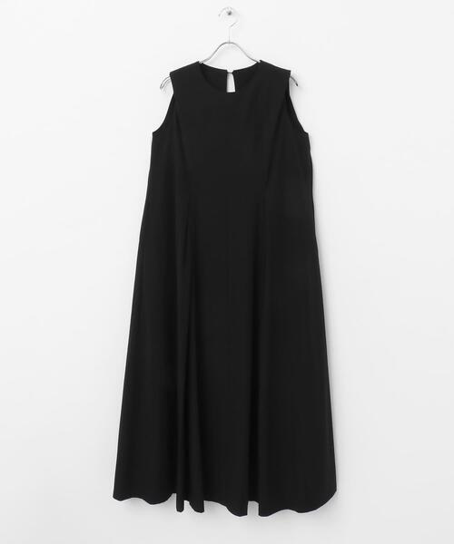 SENSE OF PLACE by URBAN RESEARCH（センスオブプレイスバイアーバンリサーチ）の「4WAYストレッチテントラインワンピース（ワンピース・レディース・ブラック/ベージュ/カーキ・ONE/S）」の6枚目の写真
