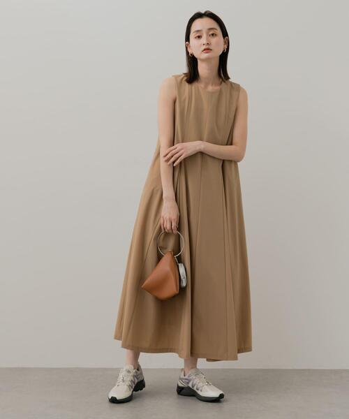 SENSE OF PLACE by URBAN RESEARCH（センスオブプレイスバイアーバンリサーチ）の「4WAYストレッチテントラインワンピース（ワンピース・レディース・ブラック/ベージュ/カーキ・ONE/S）」の8枚目の写真
