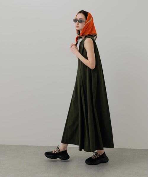 SENSE OF PLACE by URBAN RESEARCH（センスオブプレイスバイアーバンリサーチ）の「4WAYストレッチテントラインワンピース（ワンピース・レディース・ブラック/ベージュ/カーキ・ONE/S）」の19枚目の写真