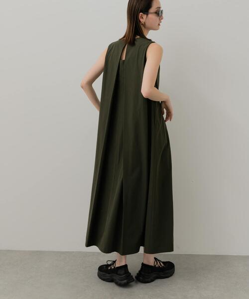 SENSE OF PLACE by URBAN RESEARCH（センスオブプレイスバイアーバンリサーチ）の「4WAYストレッチテントラインワンピース（ワンピース・レディース・ブラック/ベージュ/カーキ・ONE/S）」の13枚目の写真