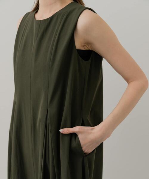 SENSE OF PLACE by URBAN RESEARCH（センスオブプレイスバイアーバンリサーチ）の「4WAYストレッチテントラインワンピース（ワンピース・レディース・ブラック/ベージュ/カーキ・ONE/S）」の21枚目の写真