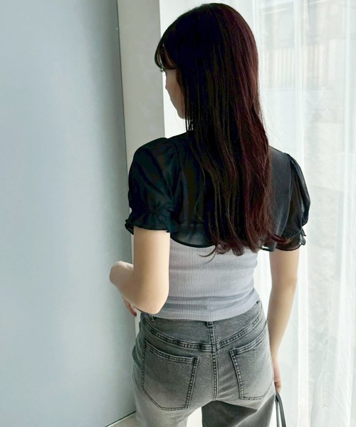 one after another NICE CLAUP（ワンアフターアナザーナイスクラップ）の「アソートボレロ+キャミソールセット（アンサンブル・レディース・ブラック/アイボリー/ブラウン系その他/ホワイト系その他・FREE）」の15枚目の写真