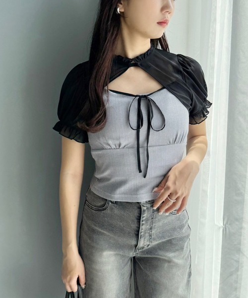 one after another NICE CLAUP（ワンアフターアナザーナイスクラップ）の「アソートボレロ+キャミソールセット（アンサンブル・レディース・ブラック/アイボリー/ブラウン系その他/ホワイト系その他・FREE）」の16枚目の写真