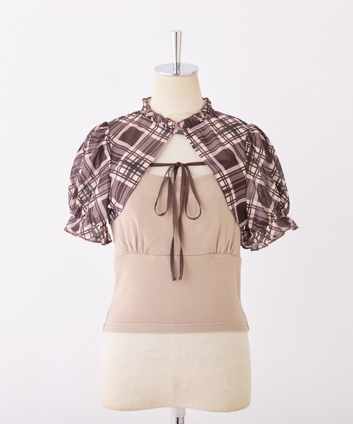 one after another NICE CLAUP（ワンアフターアナザーナイスクラップ）の「アソートボレロ+キャミソールセット（アンサンブル・レディース・ブラック/アイボリー/ブラウン系その他/ホワイト系その他・FREE）」の14枚目の写真