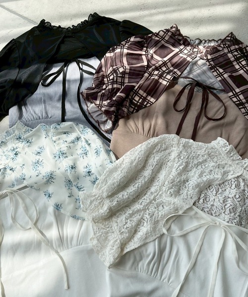 one after another NICE CLAUP（ワンアフターアナザーナイスクラップ）の「アソートボレロ+キャミソールセット（アンサンブル・レディース・ブラック/アイボリー/ブラウン系その他/ホワイト系その他・FREE）」の11枚目の写真
