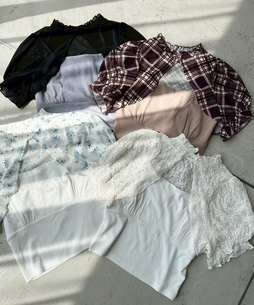 one after another NICE CLAUP（ワンアフターアナザーナイスクラップ）の「アソートボレロ+キャミソールセット（アンサンブル・レディース・ブラック/アイボリー/ブラウン系その他/ホワイト系その他・FREE）」の10枚目の写真