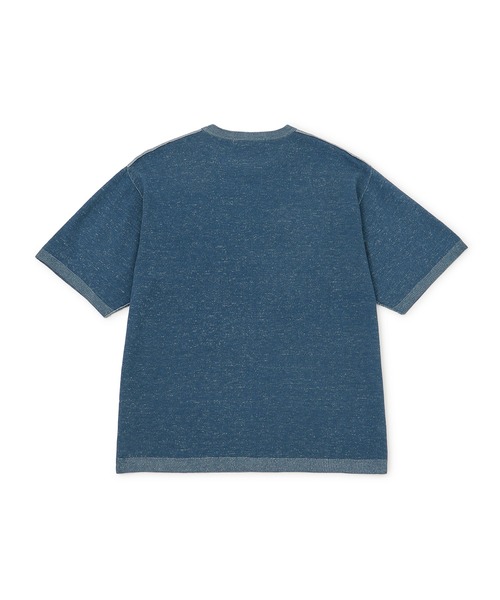 j.n.r.d(ジェー・エヌ・アール・ディー)の「j.n.r.d/ダブルジャガード半袖ニット(Tシャツ/カットソー・メンズ・ネイビー/オフホワイト/ライトグリーン・M/L/LL)」の4枚目の写真