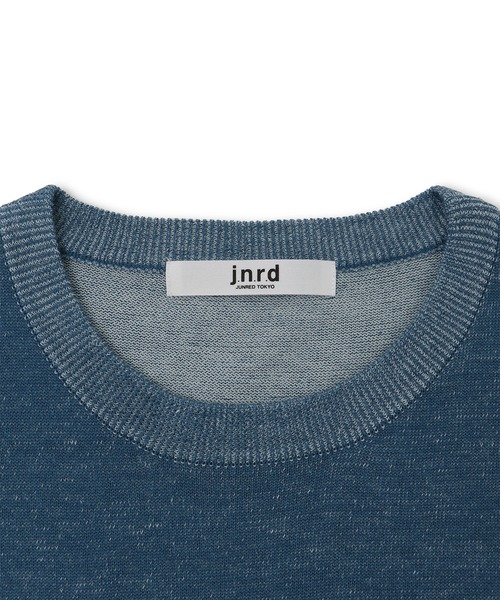 j.n.r.d(ジェー・エヌ・アール・ディー)の「j.n.r.d/ダブルジャガード半袖ニット(Tシャツ/カットソー・メンズ・ネイビー/オフホワイト/ライトグリーン・M/L/LL)」の6枚目の写真