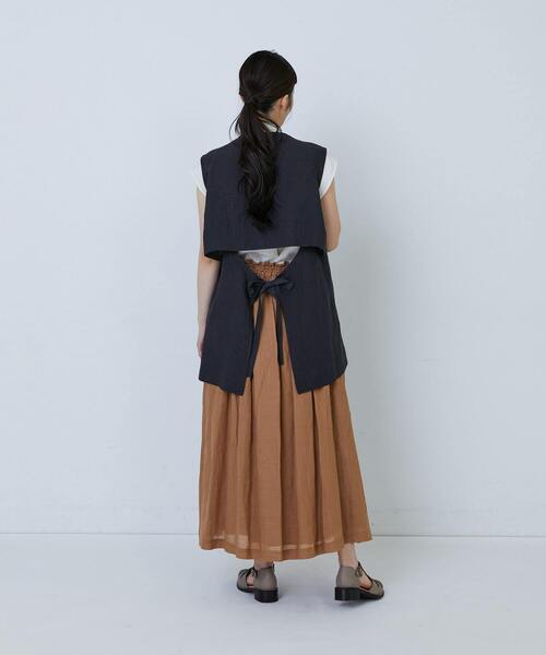 ベスト ジレ グランジリネンバックコンシャスベスト レディース グランジリネンバックコンシャスベスト｜BIGI online store
