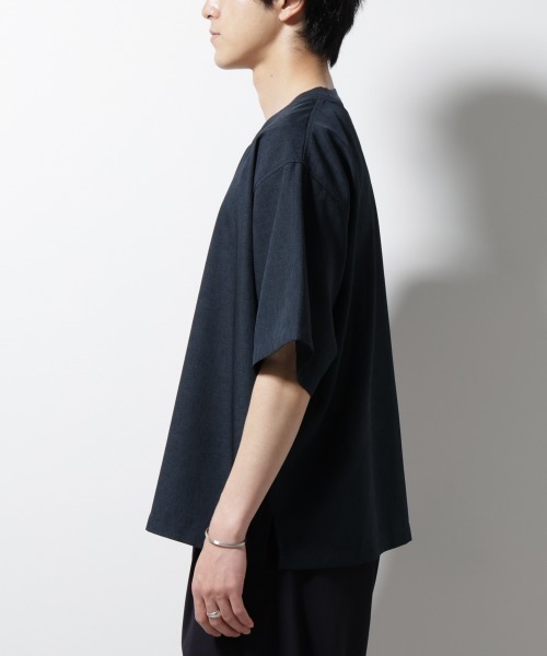 NANO universe（ナノユニバース）の「テックリネン布帛Tシャツ 半袖（Tシャツ/カットソー・メンズ・ブラウン/ホワイト/ネイビー/チャコール・XL/L/M/S）」の14枚目の写真