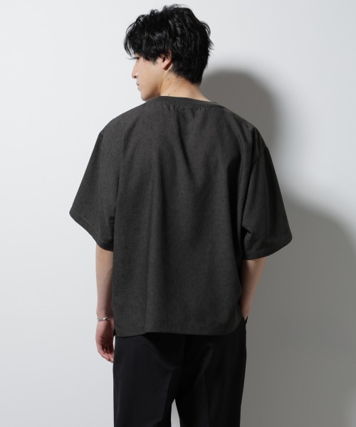 セール】テックリネン布帛Tシャツ 半袖（Tシャツ/カットソー）｜NANO