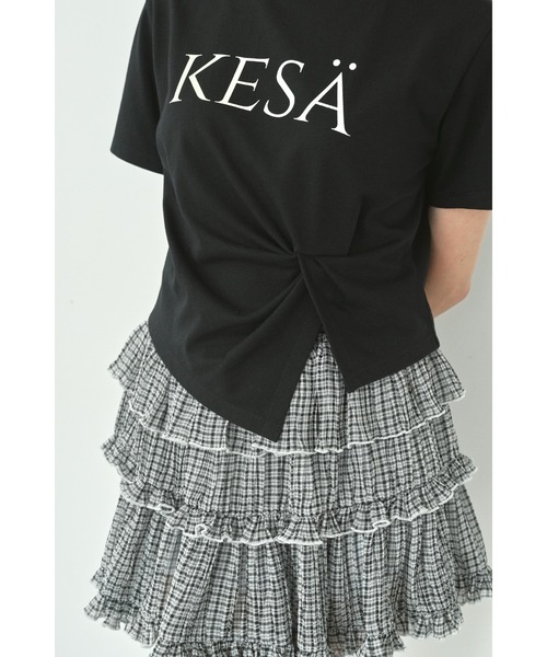 SNIDEL(スナイデル)の「SustainableデザインロゴTシャツ(Tシャツ/カットソー・レディース・ホワイト/ピンク/ブラック・FREE)」の6枚目の写真