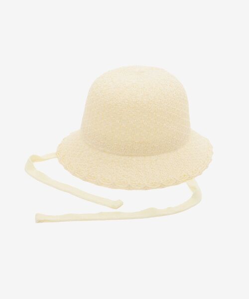 MAJESTIC LEGON（マジェスティックレゴン）の「レース編みハット（ハット・レディース・アイボリー/ブラック・FREE）」の7枚目の写真