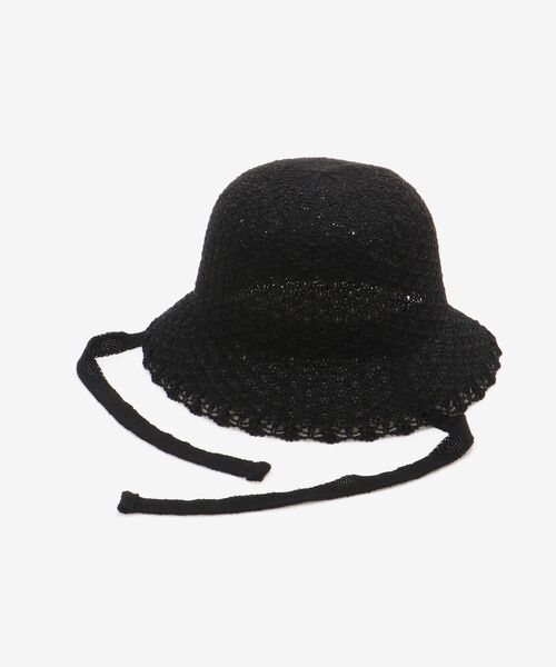 MAJESTIC LEGON（マジェスティックレゴン）の「レース編みハット（ハット・レディース・アイボリー/ブラック・FREE）」の8枚目の写真