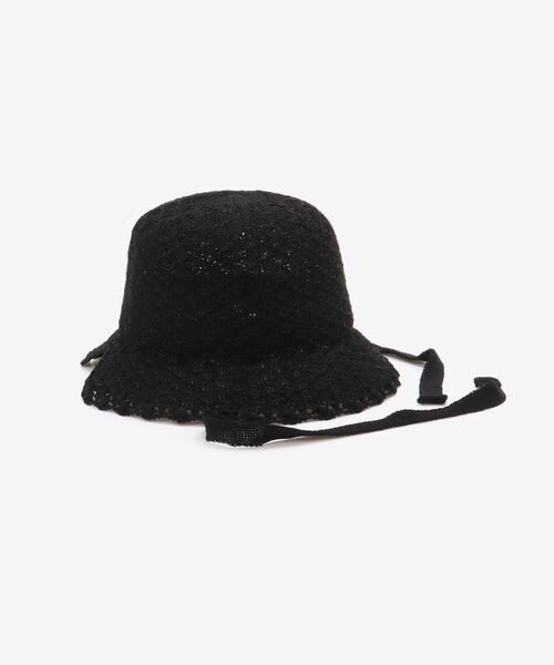 MAJESTIC LEGON（マジェスティックレゴン）の「レース編みハット（ハット・レディース・アイボリー/ブラック・FREE）」の10枚目の写真