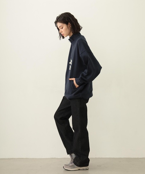 COLLEGE LOGO HALF ZIP TOP（スウェット）｜MILKFED.（ミルク