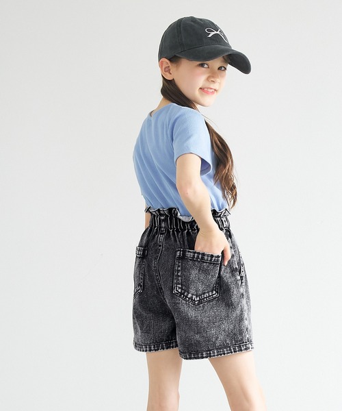 キッズ デニムハート釦ショートパンツ（デニムパンツ）｜coca