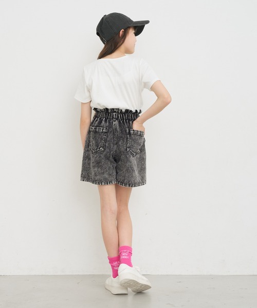 coca(coca)(コカ)の「キッズ デニムハート釦ショートパンツ(デニムパンツ・キッズ・ブラック/ブルー・120/130/140/150)」の11枚目の写真