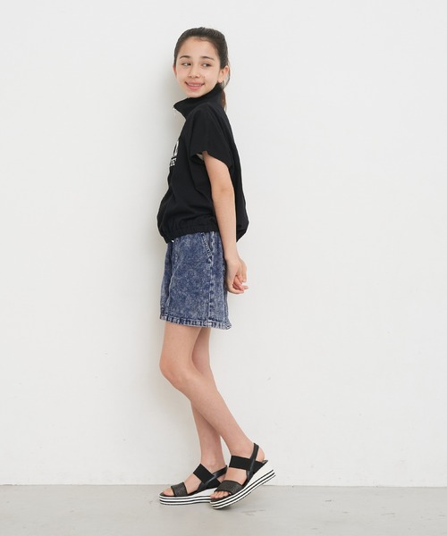 coca(coca)(コカ)の「キッズ デニムハート釦ショートパンツ(デニムパンツ・キッズ・ブラック/ブルー・120/130/140/150)」の15枚目の写真