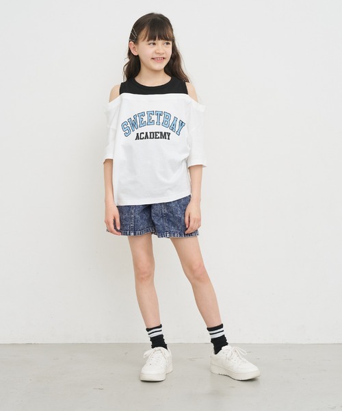 coca(coca)(コカ)の「キッズ デニムハート釦ショートパンツ(デニムパンツ・キッズ・ブラック/ブルー・120/130/140/150)」の17枚目の写真