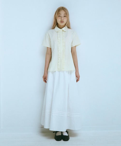 FEKETE(フェケテ)の「tuck long flared skirt / タックロングフレアスカート(スカート・レディース・アイボリー・FREE)」の10枚目の写真