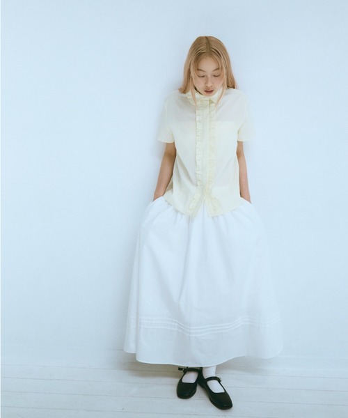 FEKETE(フェケテ)の「tuck long flared skirt / タックロングフレアスカート(スカート・レディース・アイボリー・FREE)」の14枚目の写真