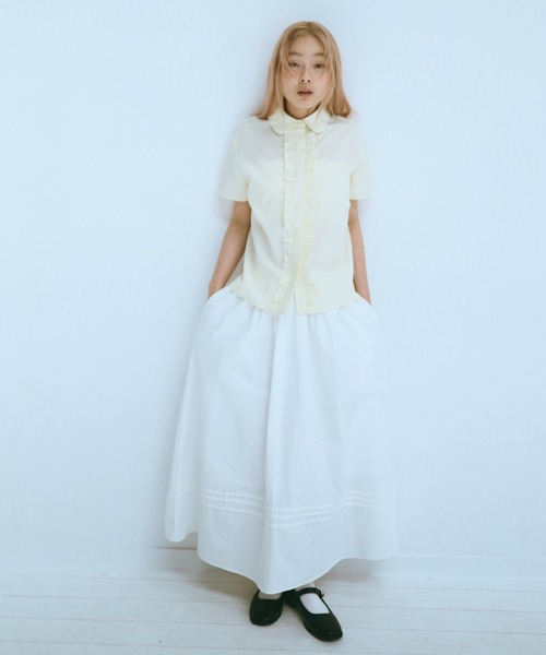 FEKETE(フェケテ)の「tuck long flared skirt / タックロングフレアスカート(スカート・レディース・アイボリー・FREE)」の11枚目の写真