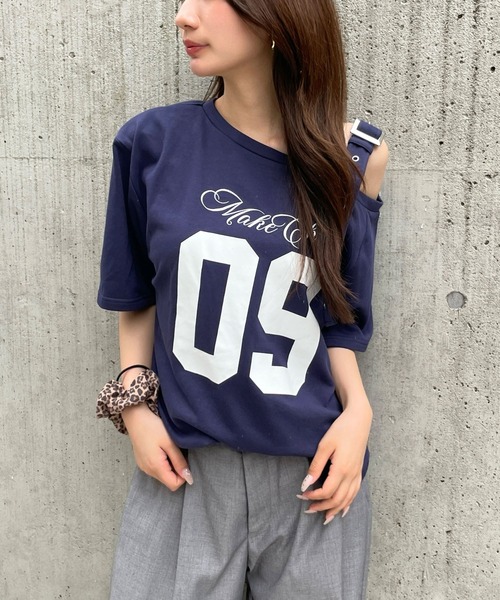 3.3 Field Trip （3.3フィールドトリップ）の「3.3 Field Trip／ベルト付き半袖プルオーバー（Tシャツ/カットソー・レディース・チャコール/ホワイト/グレー/ネイビー/その他2/その他1・FREE）」の4枚目の写真