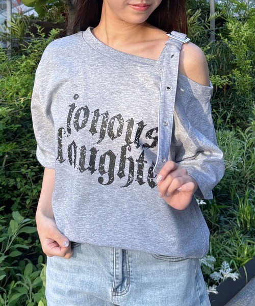 3.3 Field Trip （3.3フィールドトリップ）の「3.3 Field Trip／ベルト付き半袖プルオーバー（Tシャツ/カットソー・レディース・チャコール/ホワイト/グレー/ネイビー/その他2/その他1・FREE）」の3枚目の写真