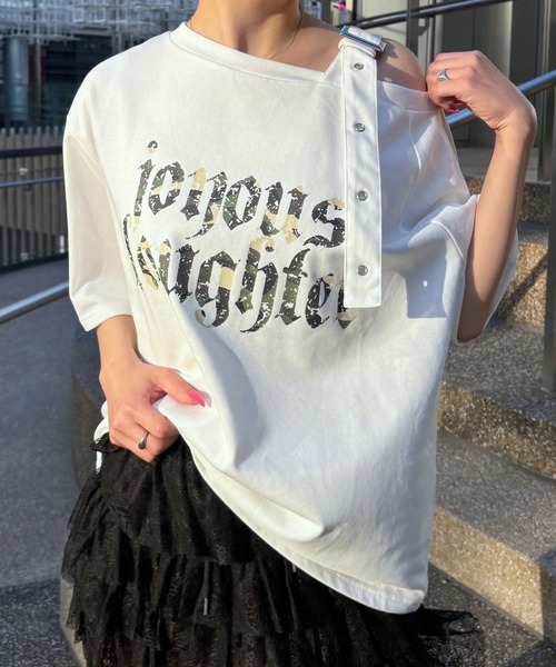 3.3 Field Trip （3.3フィールドトリップ）の「3.3 Field Trip／ベルト付き半袖プルオーバー（Tシャツ/カットソー・レディース・チャコール/ホワイト/グレー/ネイビー/その他2/その他1・FREE）」の2枚目の写真