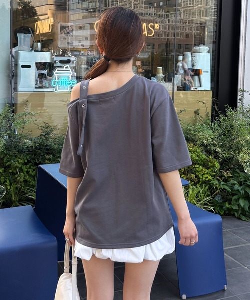 3.3 Field Trip （3.3フィールドトリップ）の「3.3 Field Trip／ベルト付き半袖プルオーバー（Tシャツ/カットソー・レディース・チャコール/ホワイト/グレー/ネイビー/その他2/その他1・FREE）」の8枚目の写真