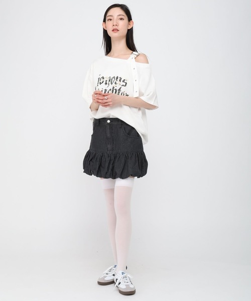 3.3 Field Trip （3.3フィールドトリップ）の「3.3 Field Trip／ベルト付き半袖プルオーバー（Tシャツ/カットソー・レディース・チャコール/ホワイト/グレー/ネイビー/その他2/その他1・FREE）」の12枚目の写真